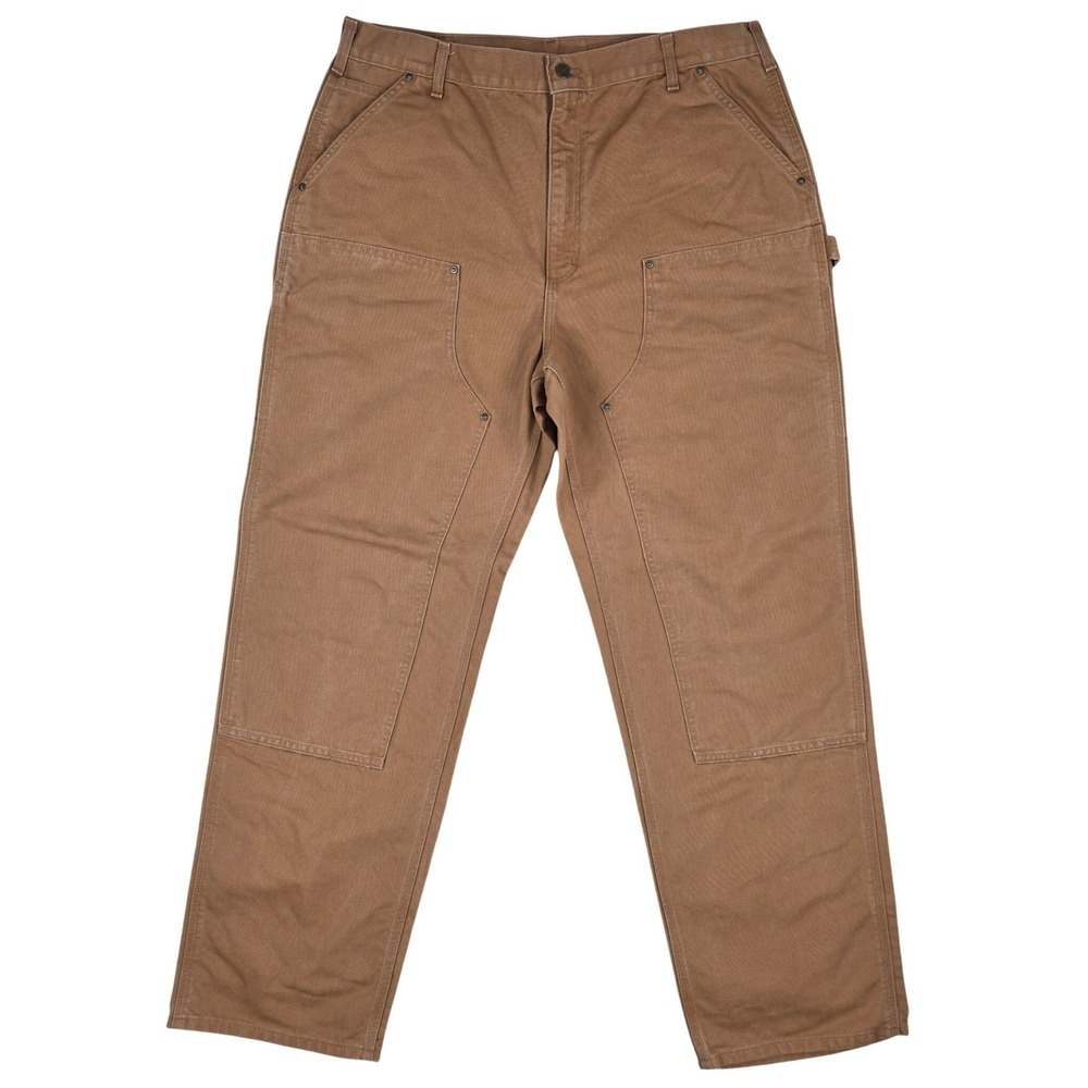 Carhartt B136-BRN‎ Loose Original Fit Double Knee Work Dungaree Brown 40x34